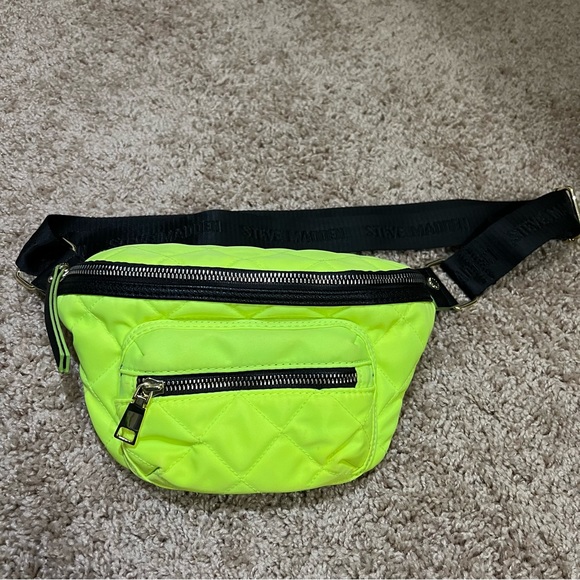 Steve Madden Bags Steve Madden Neon Yellow Black Belt Bag Crossbody